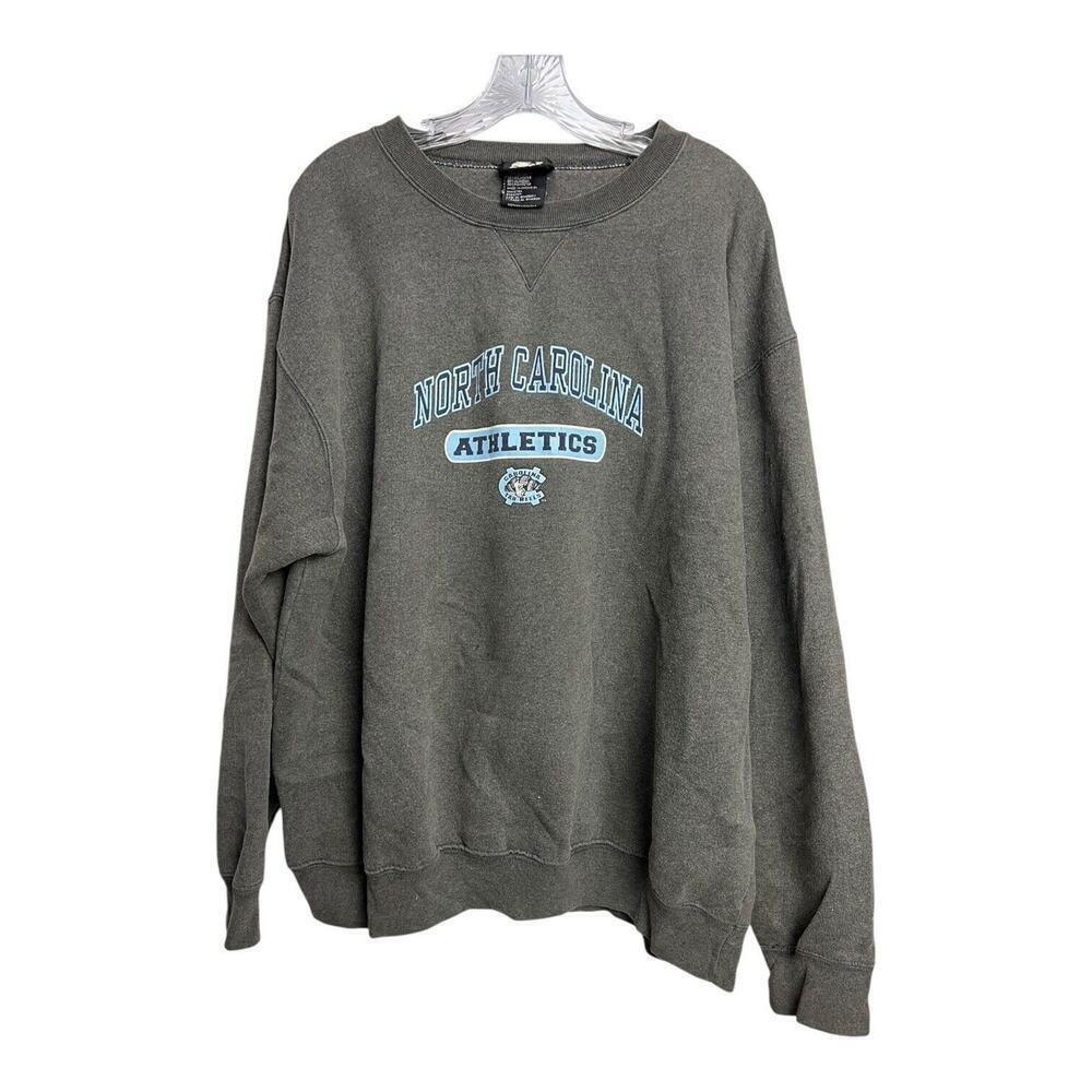 Vintage North Carolina UNC Tarheels Team Starter Crewneck Sweatshirt XL Grey